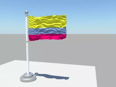 Colombia flag 3D model
