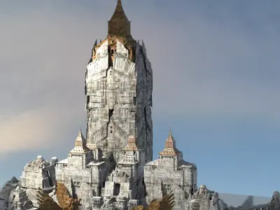 Eagle Medieval Tower of knowing Kit bash 3D model