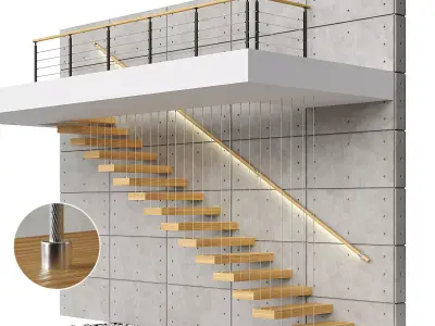 Modern stairs 10 3D model
