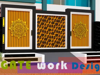 Front gate design 3D model