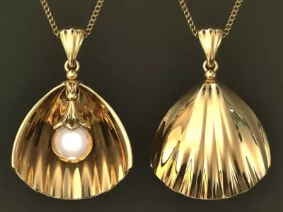 Pendant Shell Pearl 3D print model