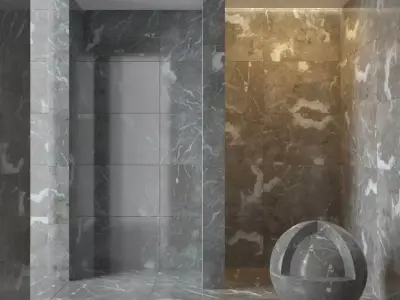 Marble wall 08 3D model
