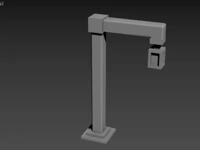 Street lamp Low-poly 3D model 22
