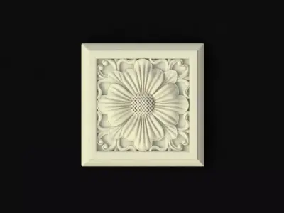 rosette flower 3D model 32