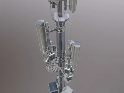 Electric Poles Jammer Low-poly 3D model