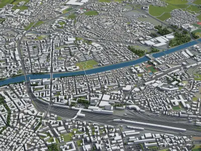 Salzburg Low-poly 3D model