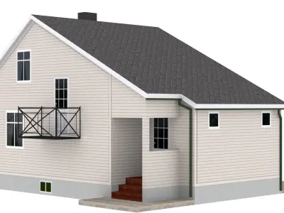 House Low Poly Low-poly 3D model