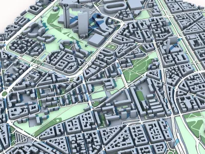 Porta Sempione Milano City 3D model