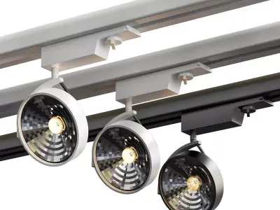 Technical pair of rails 3D model