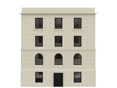 Old house 5 from New York Low-poly 3D model