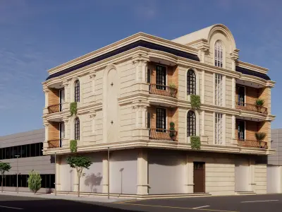 Classic facade 3D model buy