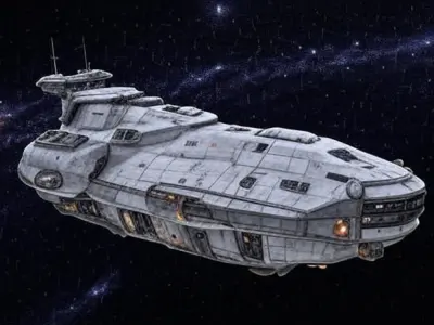 sci fi space ship model 3D model