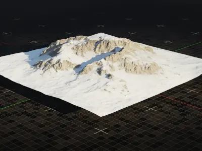 Tundra Mountain Terrain 3 3D model