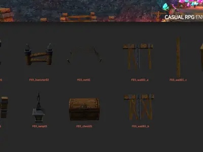 Casual RPG Environment 04 Low-poly 3D model