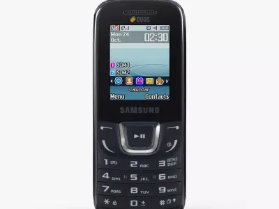 Samsung E1282 Black Low-poly 3D model