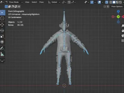 Scifi Character - Cyberpunk Underlord Low-poly 3D model