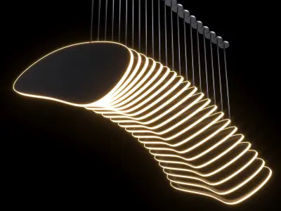 Modern Parametric Chandelier 3D model