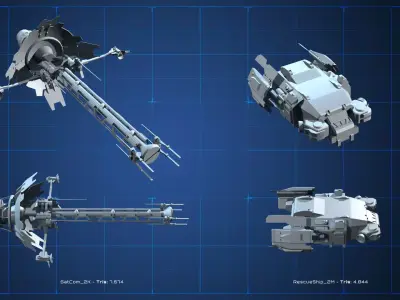 LOW - SPACE Vol02 Low-poly 3D model