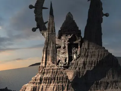 Ancient Mars Gods Temple 3D model