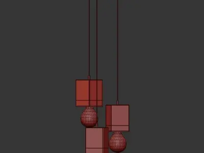 3 lamp pendant 3D model
