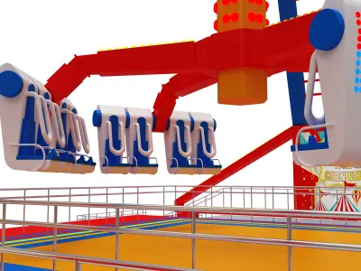 Funfair Crazy Vertical Rider 3D model