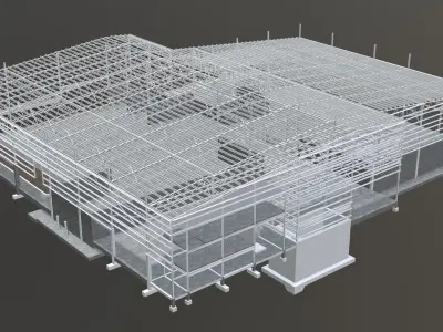 Warehouse structure 2318 3D model