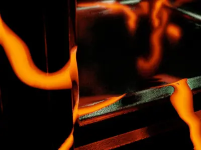 Sci-fi Container with lava fissure 3D model