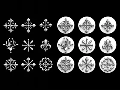 pattern design for assembly set 0001 3D print model