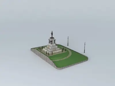 Monument Carlos Gomes 3D model