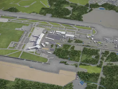 Moscow - Domodedovo Airport - DME Low-poly 3D model