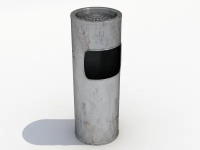 Street trash can - 11 3D model