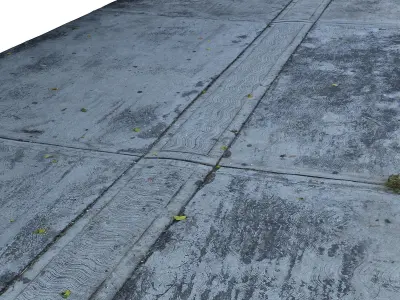Mexico City Sidewalk  Low-poly 3D model