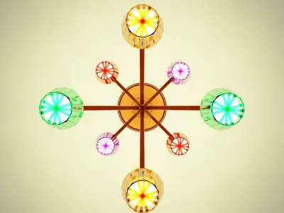 Ornamental Organic Standing Lamp 3D model