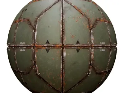 PBR Sci-Fi Industrial Texture 64 Low-poly 3D model