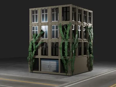 City Buildings Bundle Collection Low-poly 3D model