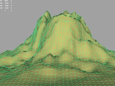 3d Terrain Volcano 3D model