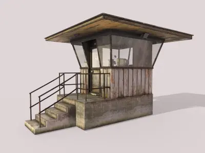 Old Security Booth 3D model