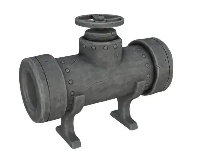 Stylized Cartoon Water Pipe 3D model