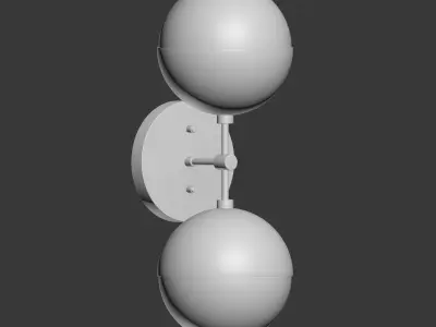 Sconce Copper Light Bra Duos Brass 3D model