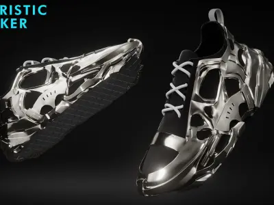 Futuristic Sneaker Shoes 3D model