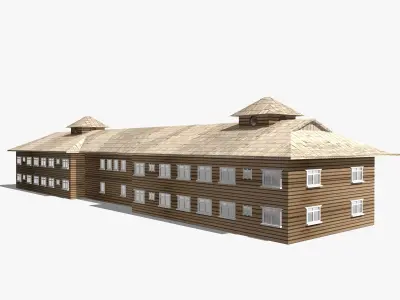 Hawaiian House Low-poly 3D model