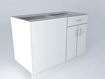 BB2D1D kitchen cabinet Free 3D model