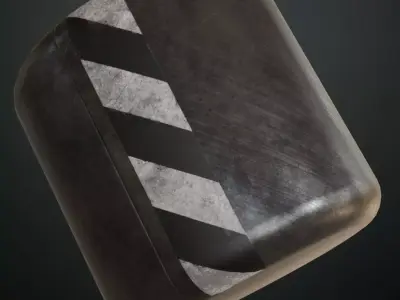 Scratched Metal Hazard Stripes Texture