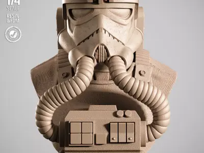 STAR WARS Elite Tie Fighter Portrait Bust 3D print model