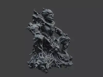 Guardian of the Tangled Roots Low-poly 3D model