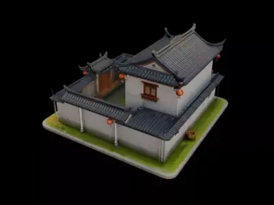 courtyard 3D model shop