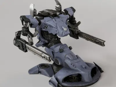 Hover Mech Low-poly 3D model