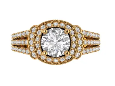 Engagement Ring 3D print model 50