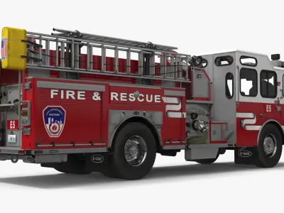  Eastside Municipal Firefighting Truck E5 Red 