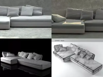 Cove sofa 01 3D model